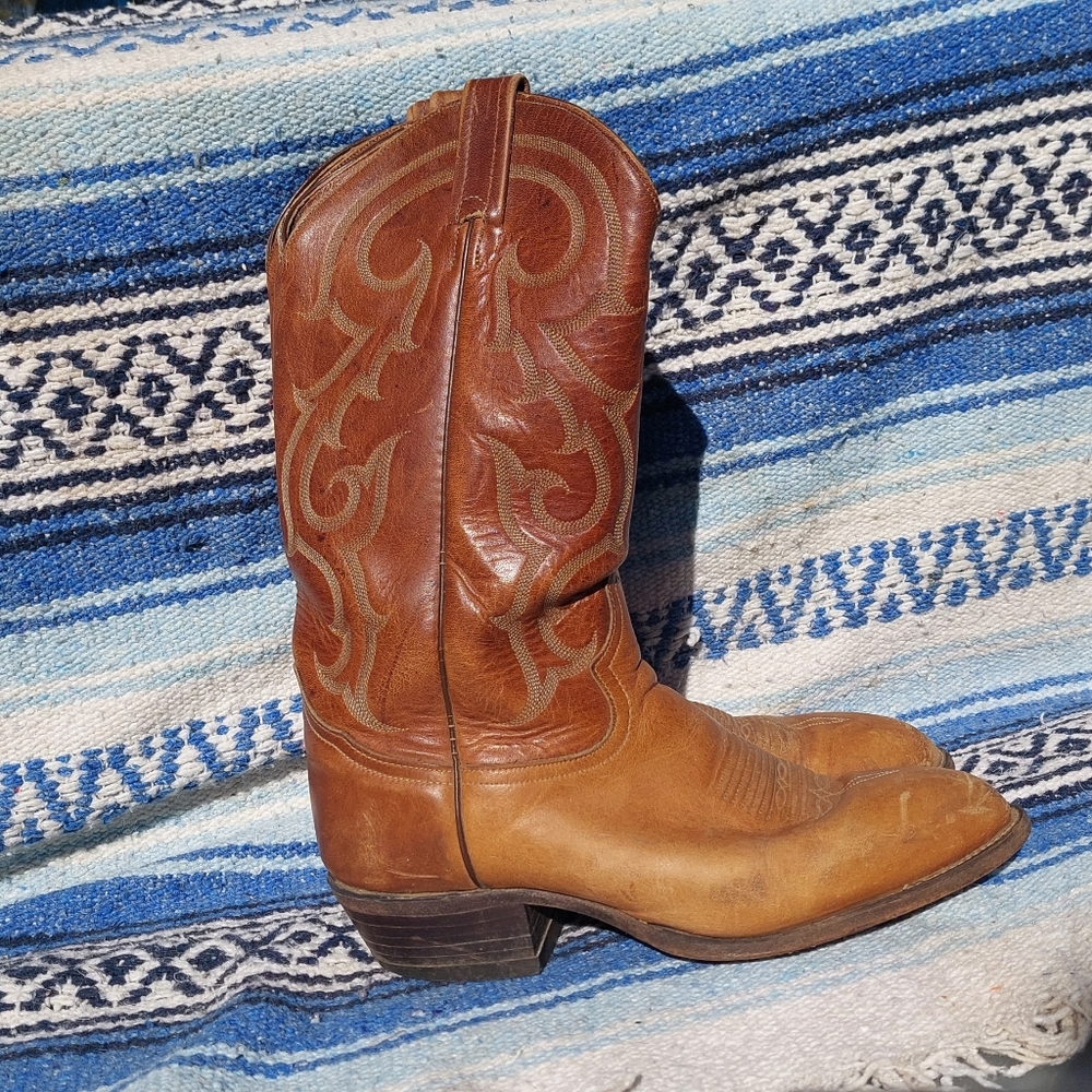 Brown Leather Cowboy Boots